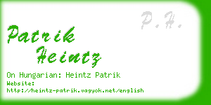 patrik heintz business card